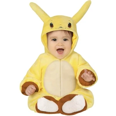 Image of FIESTAS GUIRCA Electric Chinchilla Fancy Dress Costume Toddler (2 3 Years) Hood, Tail and Jumpsuit Video Game Costumes for Halloween Parties Unisex Yellow Brown