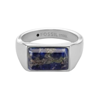 Image of Fossil Ring, Men&#039;s, Size: U, Silber