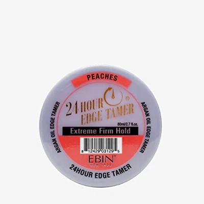 Image of EBIN NEW YORK 24 Hour Edge Tamer Refresh Extreme Firm Hold, 2.7 Oz, Peaches No Flaking, White Residue, Shine and Smooth with Argan Oil &amp; Castor