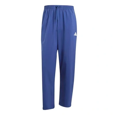 Image of adidas Men&#039;s Essentials Small Logo Stanford Pant Open Hem, Dark Blue/White, S