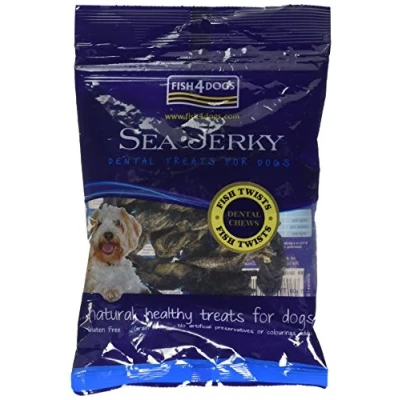Image of Fish4Dogs Sea Jerky Fish Twists for Dogs (Size: 100g)