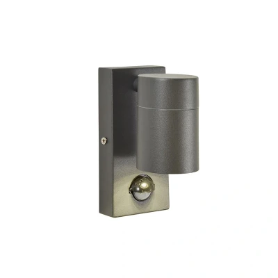 Image of Wall Light GU10 with PIR Anthracite Forum Leto IP65
