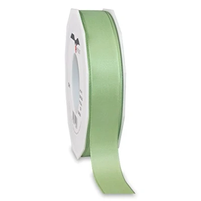 Image of Präsent Europa Taffeta Ribbon Pastel Green 25 mm width, 50 m length