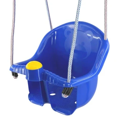 Image of MTS Childrens Childs Toddler Adjustable Outdoor Garden Rope Safety Safe Swing Seat (Blue)