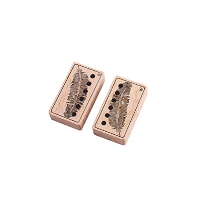 Image of Alnicov 2PCS 2mm Electric Guitar Pickup Covers，Maple，Humbucker Covers for Bridge Parts