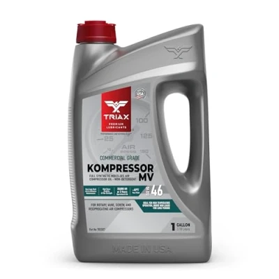 Image of TRIAX Kompressor MV ISO 46, Multi Vis, Full Synthetic Air Compressor Oil for: Rotary, Vane, Screw, Reciprocal, Silent Compressors High Temp, 20,000 Hour Life (1 Gallon)