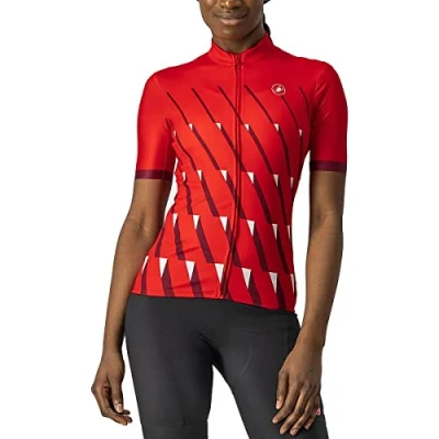 Image of CASTELLI 4522059 023 PENDIO JERSEY Sweatshirt Women&#039;s Red/Bordeaux White L
