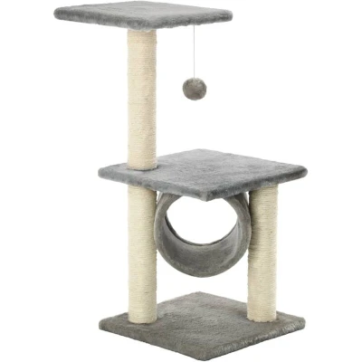 Image of vidaXL Cat Tree with Sisal Scratching Posts 65 cm Grey
