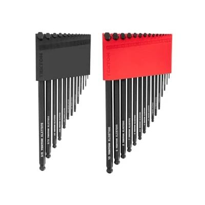 Image of TEKTON Short Arm Ball End Hex L Key Set with Holder, 28 Piece (0.050 3/8 in., 1.3 10 mm) KLX91312