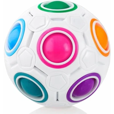 Image of CUBIDI® Magic Rainbow Ball I 3D Puzzles for Kids Puzzle Brain Teasers Boys Ages 6 10 Toys Teenage Boy Gifts Travel Toy Children Fidget Office Gadgets