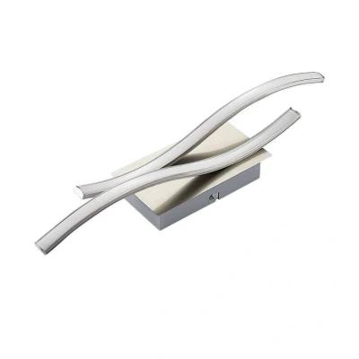 Image of LED Wall Light &#039;Safia&#039; (Modern) in Silver Made of Aluminium for e.g. Living Room &amp; Dining (1 Source,) from Lindby Lighting, lamp
