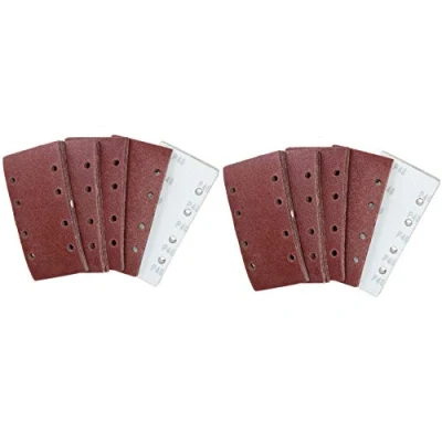 Image of Hook + Loop 1/3 Sheet Sanding Sander Sandpaper Pads 40 Grit Coarse 100 Pack