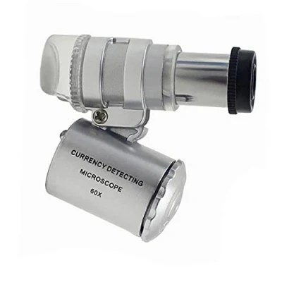 Image of Handheld Digital Microscope accessories 60x Mini Pocket LED Jewellers Loupe Glass Magnifier