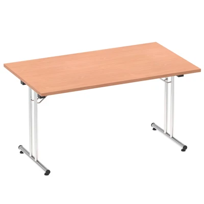 Image of Impulse 1400mm Folding Rectangular Table Beech Top