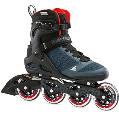 Image of Rollerblade Macroblade 90 Men&#039;s Adult Fitness Inline Skate, Orion Blue/Spicy Orange, Performance Skates