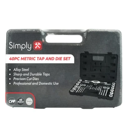 Image of 3x Simply 40pc Metric Tap &amp; Die Set TSET29