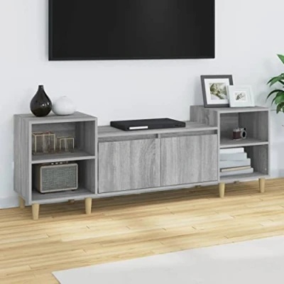 Image of Revera TV Cabinet Grey Sonoma 160x35x55 cm Engineered Wood