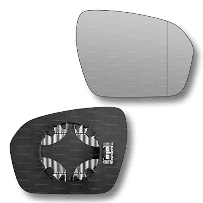 Image of Less4spares Replacement Wing Mirror Glass Right Compatible with Land Rover Range Evoque 2011 2013 CLIP ON Driver Off side Heated Blind Spot