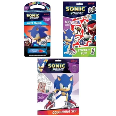 Image of Anila&#039;s Sonic Activity Set with Aqua Magic, Stickers &amp; Colouring Set.