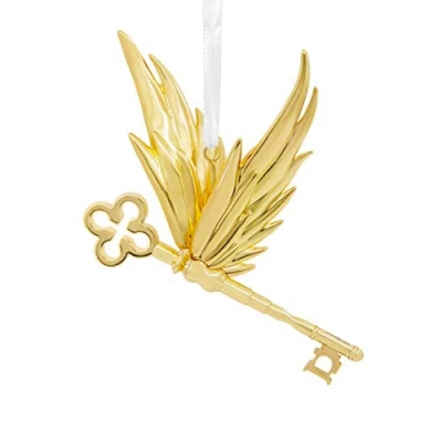 Image of Hallmark Harry Potter Winged Key Christmas Ornament, Premium Metal
