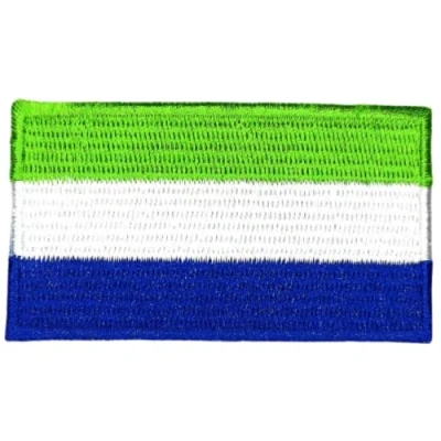 Image of Sierra Leone National Country Flag Iron Sew on Embroidered Patch
