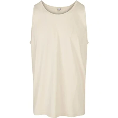 Image of Build Your Brand Men&#039;s Basic Tank T Shirt, Sand, 4XL
