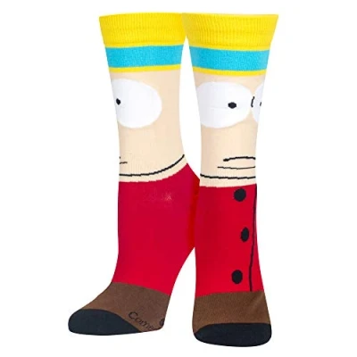 Image of Odd Sox, South park Cartman or Towelie Women&#039;s Funny Crew Socks, Fun Prints Large, Cartman, M