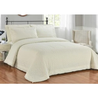 Image of Rapport Home Richmond Ivory Duvet Cover Set Luxury Double Bedding With Pillowcases Embroidered