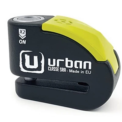 Image of Urban UR10 Hi Tech Disc Lock with or Without Alarm x2 ON, Approved SRA, Warning LED, A+ Sensitivity, ø10 Double Anti Saw Security, Heavy Duty Theft Wheel Brake for Motorcycle, Scooter