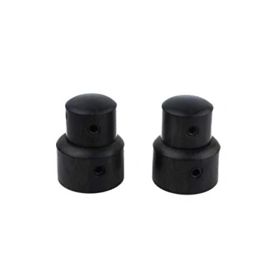 Image of Guyker 2Pcs Ebony Concentric Stacked Knobs, Dual Dome Control High Grade Volume Tone Knob Replacement for Electric Guitar or Precision Bass