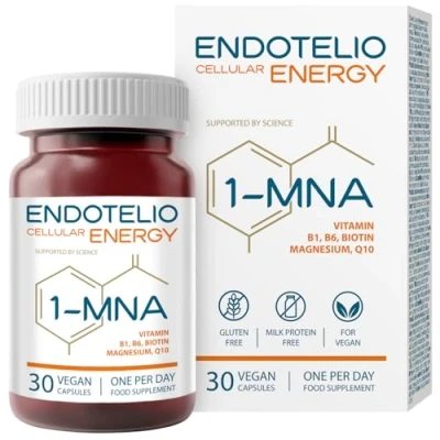 Image of Endotelio Cellular 1 MNA, Optimizing NAD+, Anti Aging with CoQ10, Magnesium and B Complex, Biohacking Supplement, Boost for Energy Metabolism Repair, Scientifically Formulated, 30 Caps