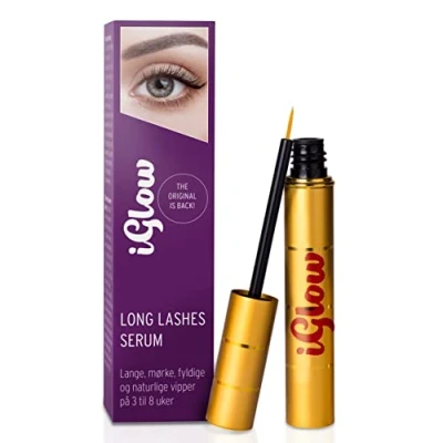 Image of iGlow Professional Eyelash Serum for Long Eyelashes in Just 6 8 Weeks, Nourishing Lash Serum, Growth, Growth/Eyelash Extension, Made Germany, 3 ml