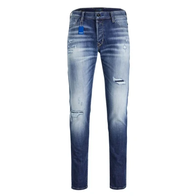 Image of JACK &amp; JONES Men&#039;s Jjiglenn Jjblair Ge 475 Noos Jeans, Blue Denim, 30 W/32 L