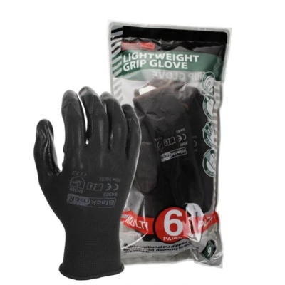 Image of Blackrock PU Lightweight Grip Work Gloves for Men &amp; Women Durable Polyester Mechanics and Gardening XXL, Protective Garden Gloves, Enhanced Heavy Duty Tasks Size 11