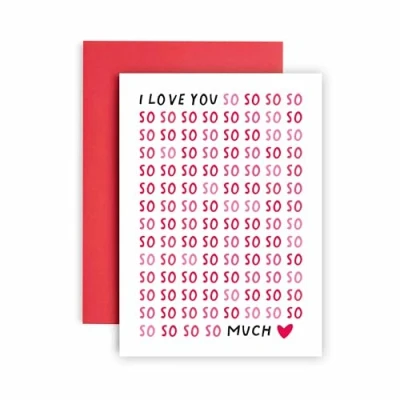 Image of Huxters Funny Valentines Day Card I am So In Love with You Happy Wedding Anniversary for Husband Wife or Boyfriend Birthday Girlfriend 14.8cm (So You)