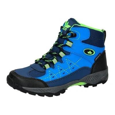Image of Lico Ringo Cross Country Running Shoe, Blue Marine Lemon, 11.5 UK Child