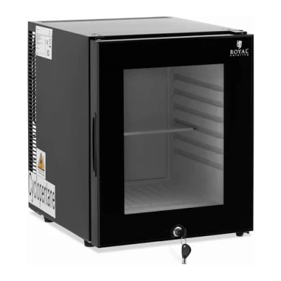 Image of Royal Catering RCGK MBG33L Mini Bar 25L Glass Door Black Hotel Fridge