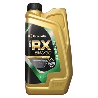 Image of Granville FS RX 5W/30 Fully Synthetic Engine Oil 1L Lubrication ACEA C3 RN 17 Compliant Ideal for Euro 6 Diesel &amp; Turbocharged Petrol Engines Mid SAPS Formulation