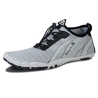Image of Barefoot Shoes Mens Women Water Trail Running Beach Trainers for Gym Swim Snorkeling Surfing(Grey, 9.5UK)