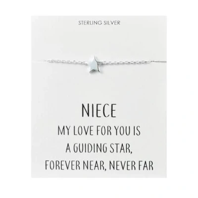 Image of Philip Jones Sterling Silver Niece Quote Star Bracelet