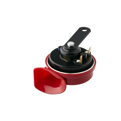 Image of HELLA Trumpet HORN STYLE TE24 12V 110dB(A) Frequency Range: 400Hz High Tone Electric Housing Colour: Red/Black Flat Plug in Connector Quantity: 1 3FG 007 424 001