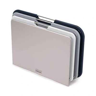 Image of Joseph 3 piece cutting board set with holder Nest Boards Grey