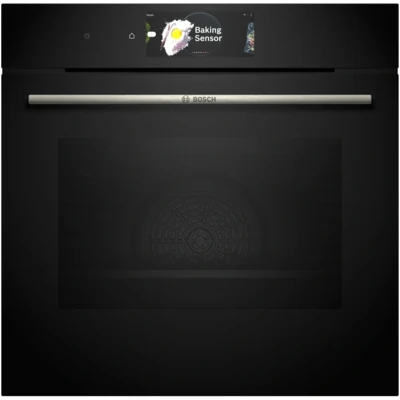 Image of Bosch Series 8 HBG7784B1, Built in Single Oven with Digital Control Ring, Pyrolytic Self Cleaning Hotair gentle Air Fry function