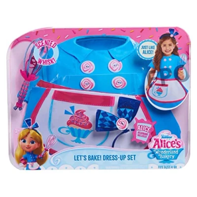 Image of Just Play Alice&#039;s Wonderland Bakery Let&#039;s Bake! Dress Up Set Up, Ages 3