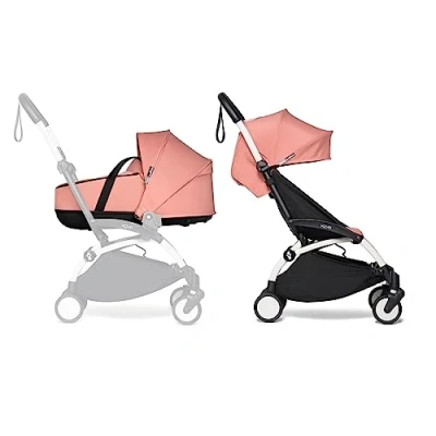 Image of BABYZEN YOYO2 Complete Stroller Includes Ginger Bassinet, White Frame &amp; 6+ Color Pack Suitable for Children Up to 22 kg