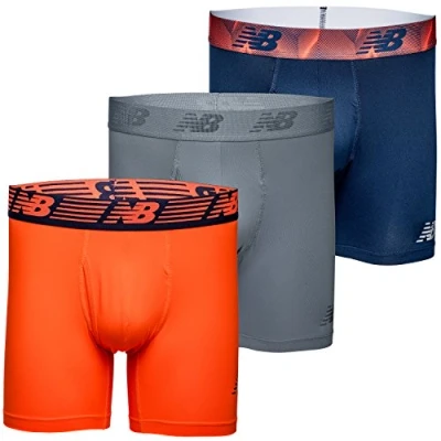 Image of New Balance Men&#039;s 6&quot; Boxer Brief Fly Front with Pouch, 3 Pack