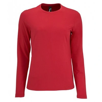 Image of SOLS Womens/Ladies Imperial Long Sleeve T Shirt (Red) Size X Large