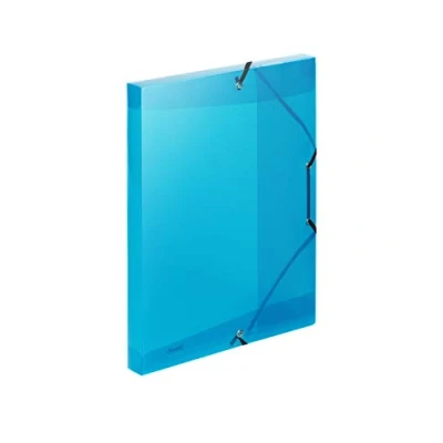 Image of Favorit Lumina 400116646 Folder 3 Flaps with Elastic Band 24 x 32 cm Spine 2.5 Blue