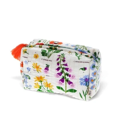 Image of Quilted Makeup Bag Wild Flowers