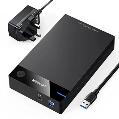Image of UGREEN Hard Drive Enclosure, USB 3.0 to SATA HDD Caddy for 2.5 3.5 inch SSD Disk up 16TB with DC Power Adapter, Tool free Lay Flat Docking Station Windows Linux macOS, PS4, Xbox
